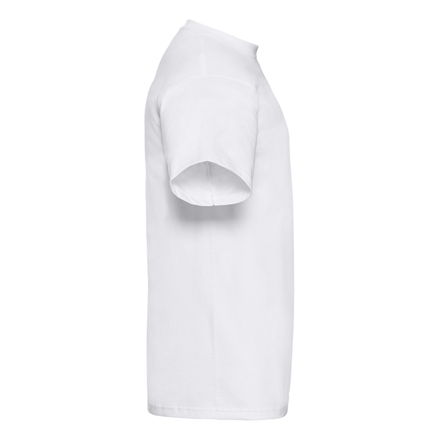 White - Side - Russell Mens Classic Ringspun Cotton T-Shirt
