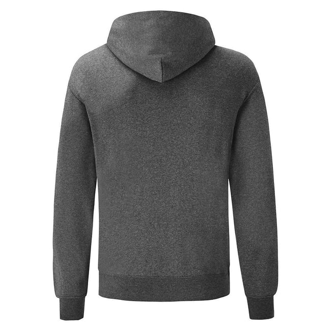 Dark Heather - Back - Fruit of the Loom Mens Classic Heather Hoodie