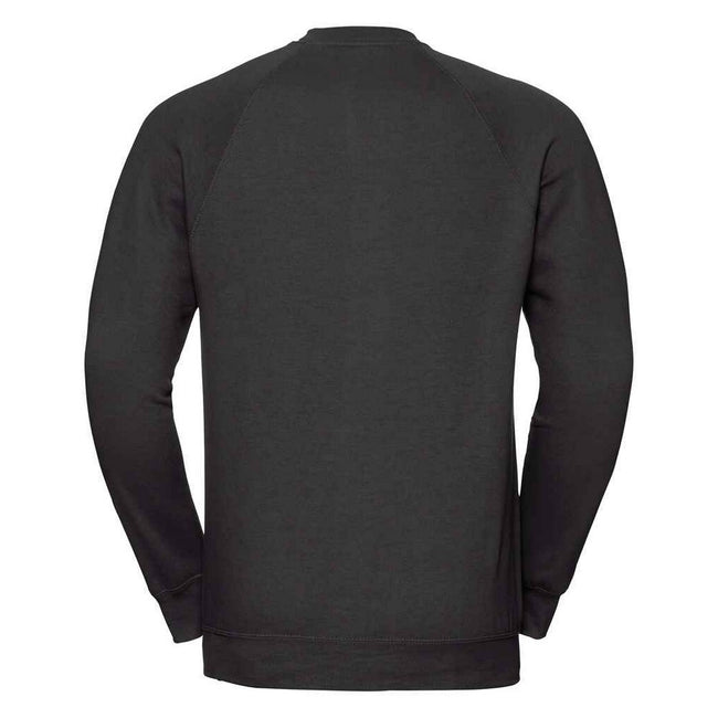 Black - Back - Russell Mens Spotshield Raglan Sweatshirt