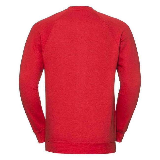 Bright Red - Back - Russell Mens Spotshield Raglan Sweatshirt