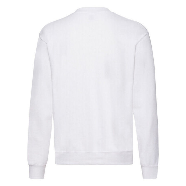 White - Back - Fruit Of The Loom Mens Classic Heather Raglan Sweatshirt