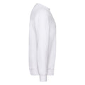 White - Side - Fruit Of The Loom Mens Classic Heather Raglan Sweatshirt