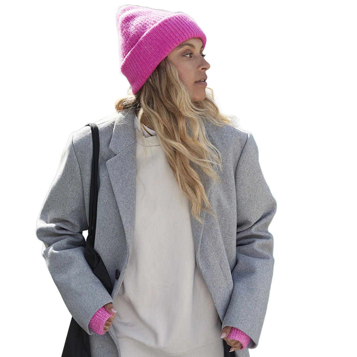 Bright Pink - Back - Beechfield Colour Pop Hand Warmer