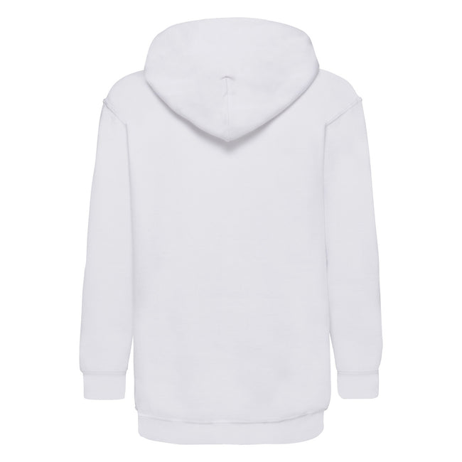 White - Back - Fruit of the Loom Childrens-Kids Classic Heather Hooded Sweatshirt