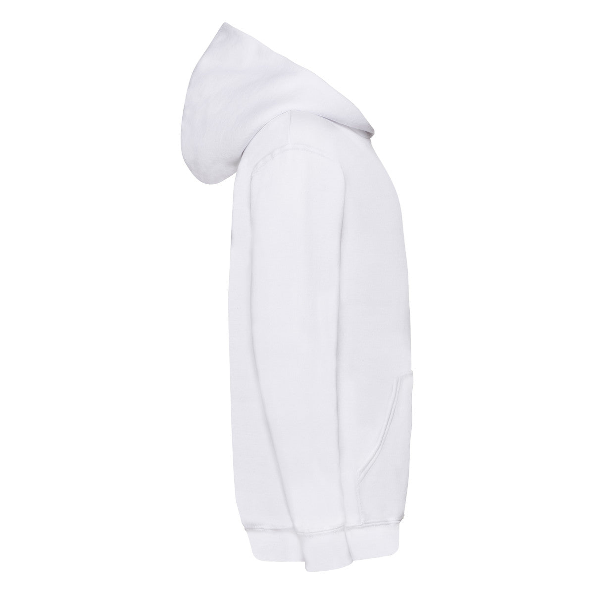 White - Side - Fruit Of The Loom Childrens-Kids Classic Heather Hooded Sweatshirt