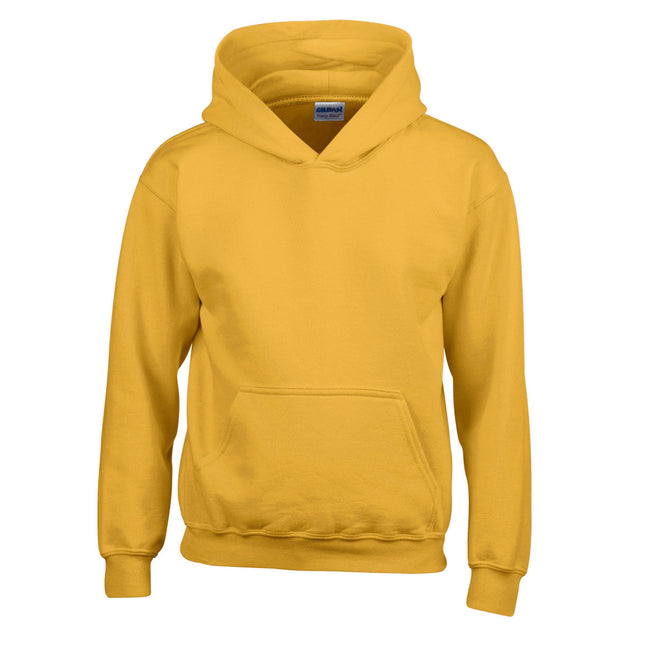 Gold - Front - Gildan Childrens-Kids Heavy Blend Hooded Sweatshirt