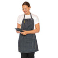 Black-Grey - Front - Le Chef Unisex Adult Utility Bibbed Short Apron