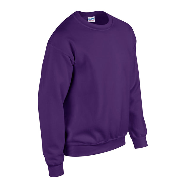 Purple - Side - Gildan Mens Heavy Blend Sweatshirt