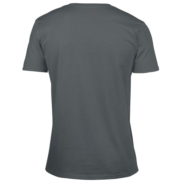 Charcoal - Back - Gildan Unisex Adult Softstyle V Neck T-Shirt
