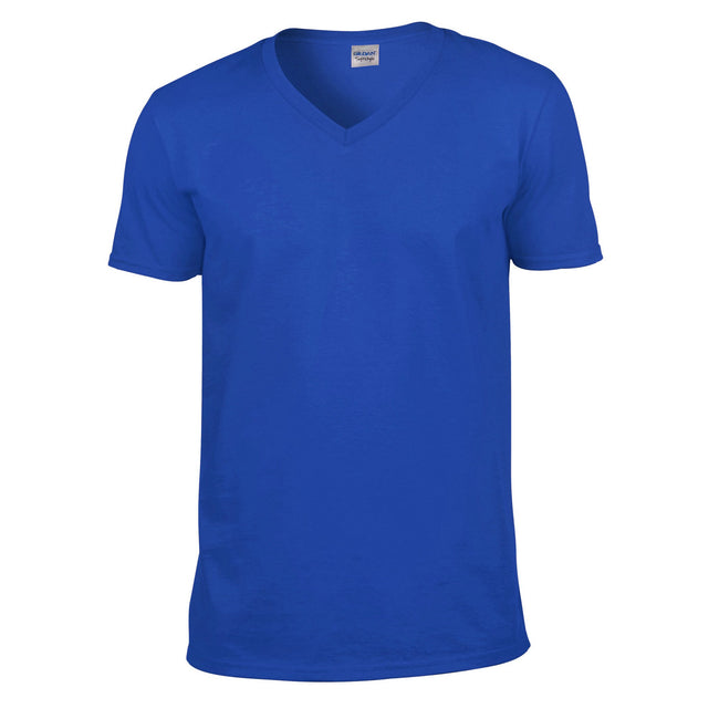 Royal Blue - Front - Gildan Unisex Adult Softstyle V Neck T-Shirt