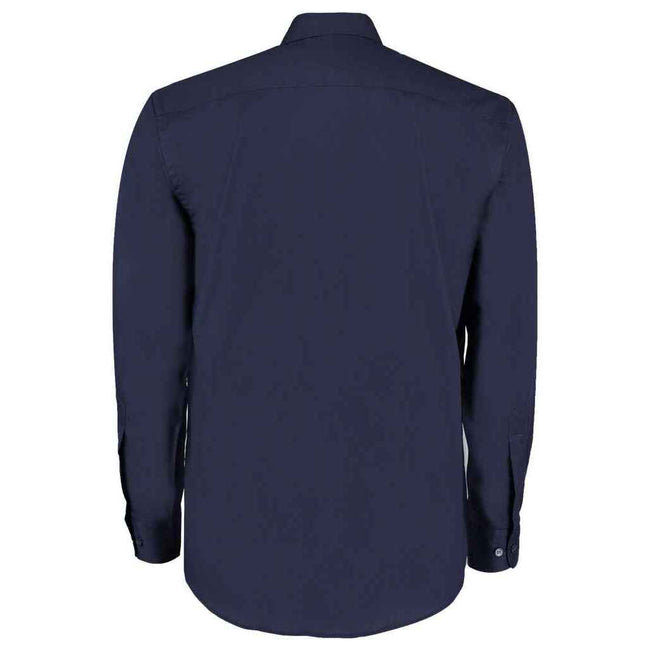 Dark Navy - Back - Kustom Kit Mens Classic Long-Sleeved Business Shirt