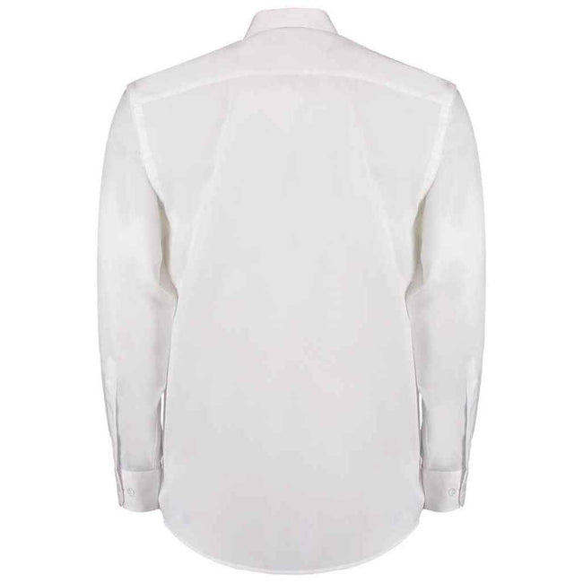 White - Back - Kustom Kit Mens Classic Long-Sleeved Business Shirt