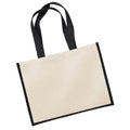 Black - Back - Westford Mill Classic Jute Shopper Bag