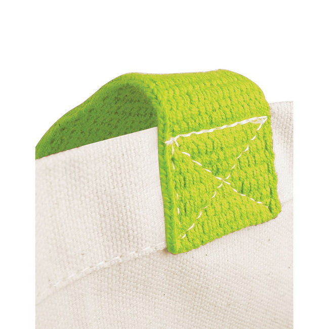 Apple Green - Side - Westford Mill Classic Jute Shopper Bag