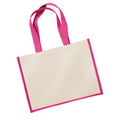 Fuchsia - Back - Westford Mill Classic Jute Shopper Bag