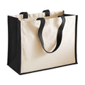 Black - Front - Westford Mill Classic Jute Shopper Bag