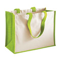 Apple Green - Front - Westford Mill Classic Jute Shopper Bag