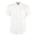 White - Front - Kustom Kit Mens Business Short-Sleeved Shirt