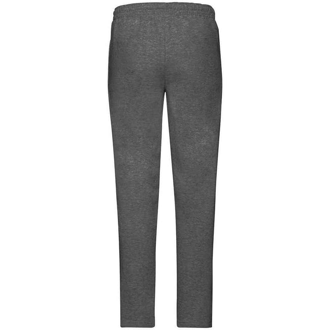 Dark Heather - Back - Fruit of the Loom Unisex Adult Classic Heather Open Hem Jogging Bottoms