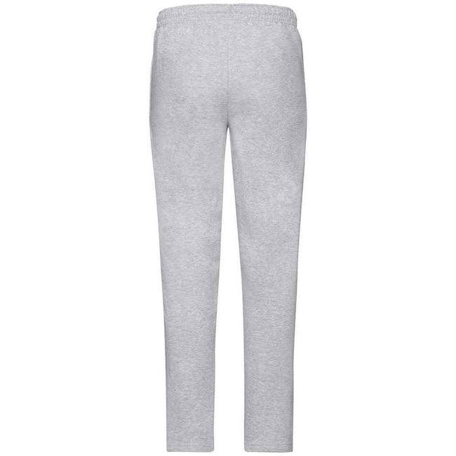 Heather Grey - Back - Fruit of the Loom Unisex Adult Classic Heather Open Hem Jogging Bottoms