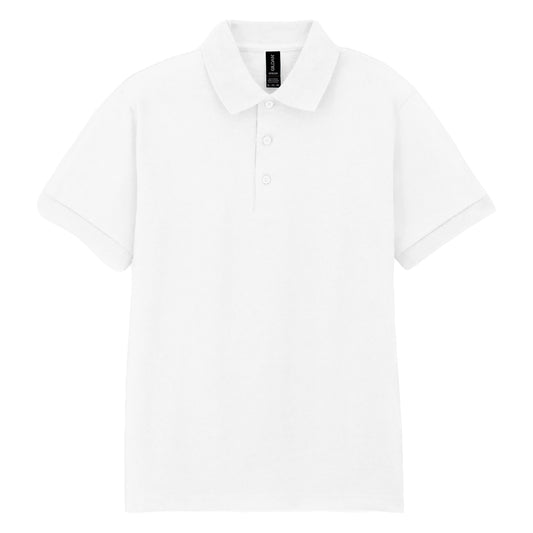 White - Front - Gildan Mens Jersey Polo Shirt