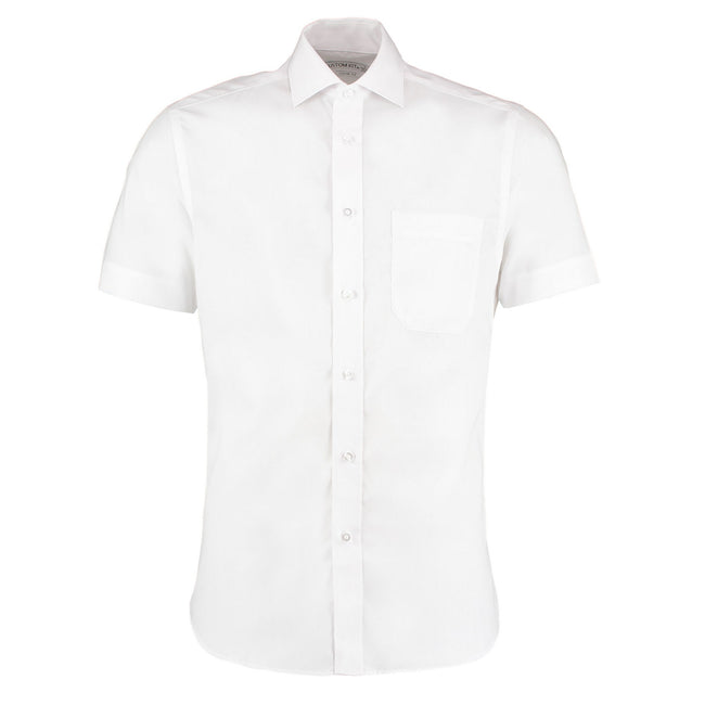 White - Front - Kustom Kit Mens Premium Corporate Short-Sleeved Shirt