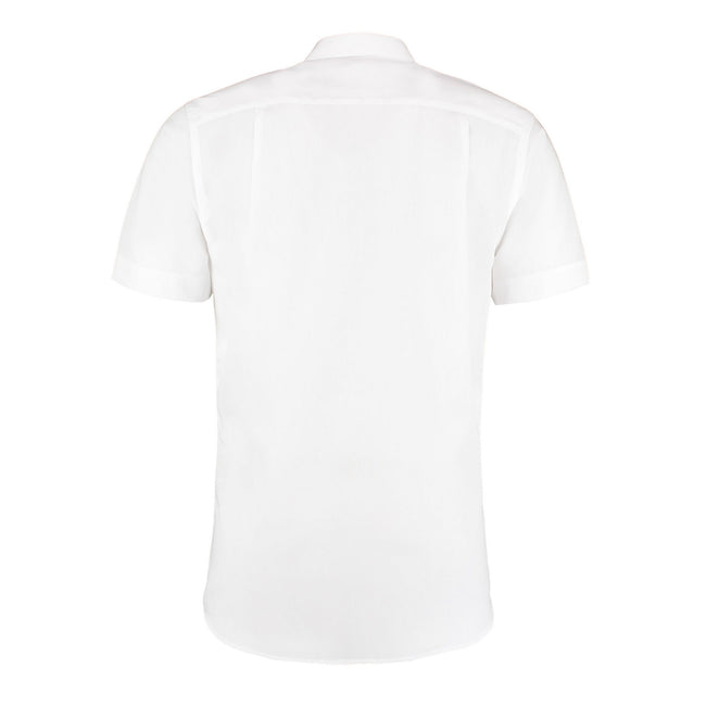 White - Back - Kustom Kit Mens Premium Corporate Short-Sleeved Shirt