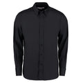 Black - Front - Kustom Kit Mens City Business Long-Sleeved Formal Shirt