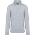 Oxford Grey - Front - Kariban Mens Zip Neck Sweatshirt