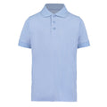 Light Blue - Front - Kustom Kit Childrens-Kids Klassic Polycotton Pique Polo Shirt