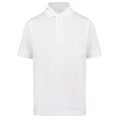 White - Front - Kustom Kit Childrens-Kids Klassic Polycotton Pique Polo Shirt