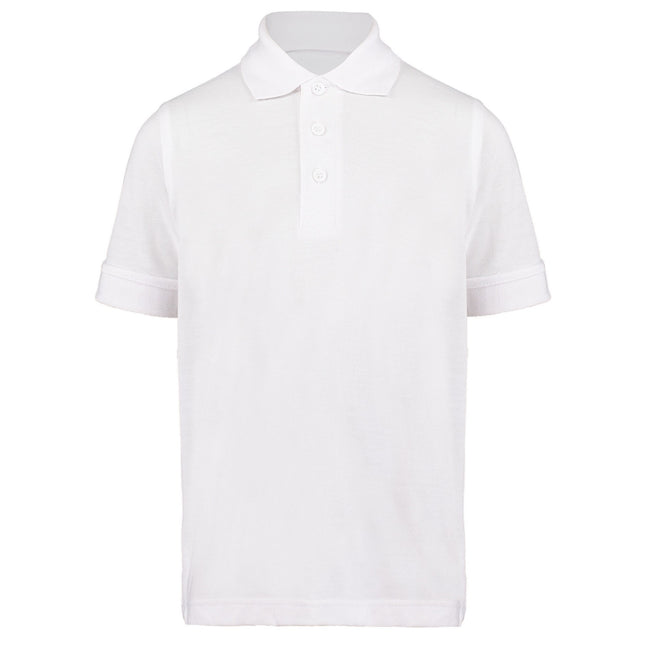 White - Front - Kustom Kit Childrens-Kids Klassic Polycotton Pique Polo Shirt