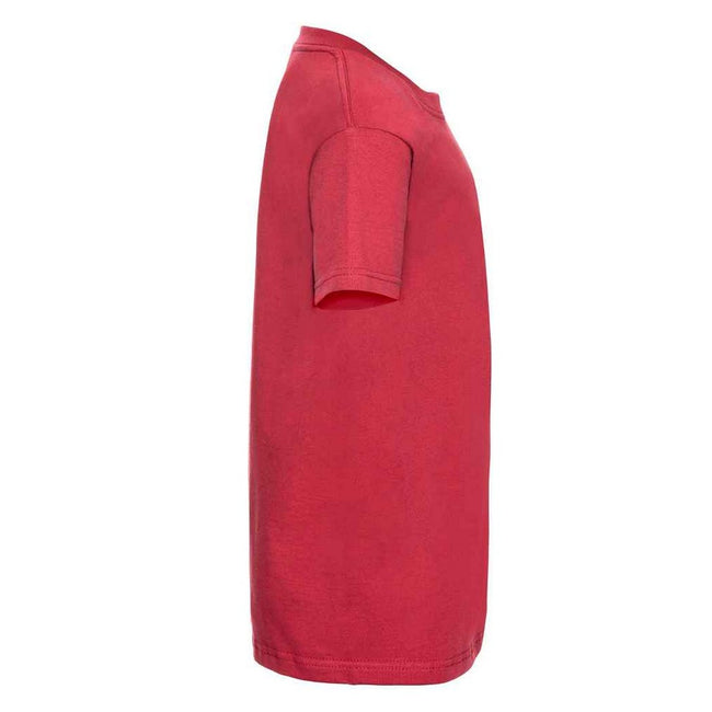 Classic Red - Side - Jerzees Schoolgear Childrens-Kids Classic Plain Ringspun Cotton T-Shirt
