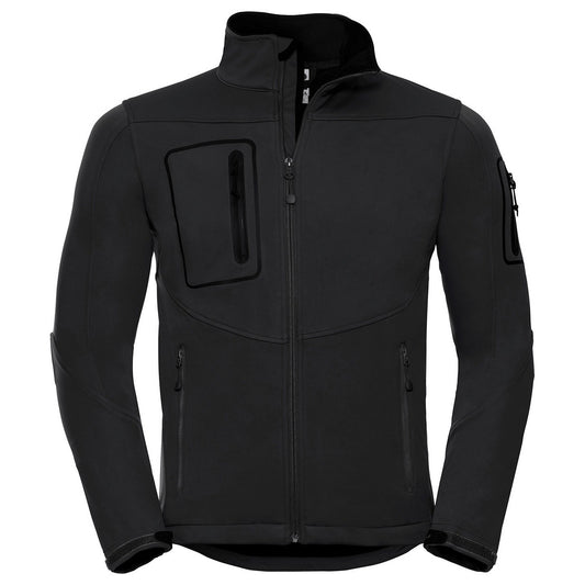 Black - Front - Russell Mens Sports Soft Shell Jacket