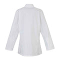 White - Back - Premier Womens-Ladies Long-Sleeved Chef Jacket