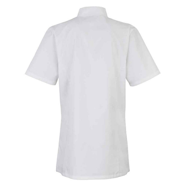 White - Back - Premier Womens-Ladies Short-Sleeved Chef Jacket