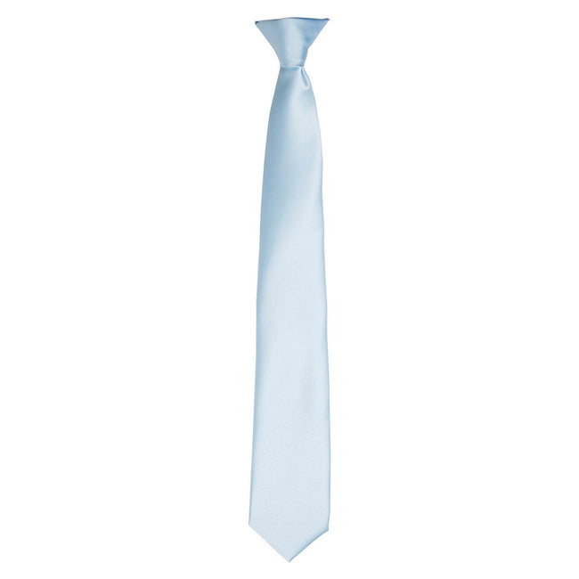 Light Blue - Front - Premier Unisex Adult Satin Tie