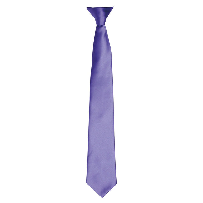 Purple - Front - Premier Unisex Adult Satin Tie