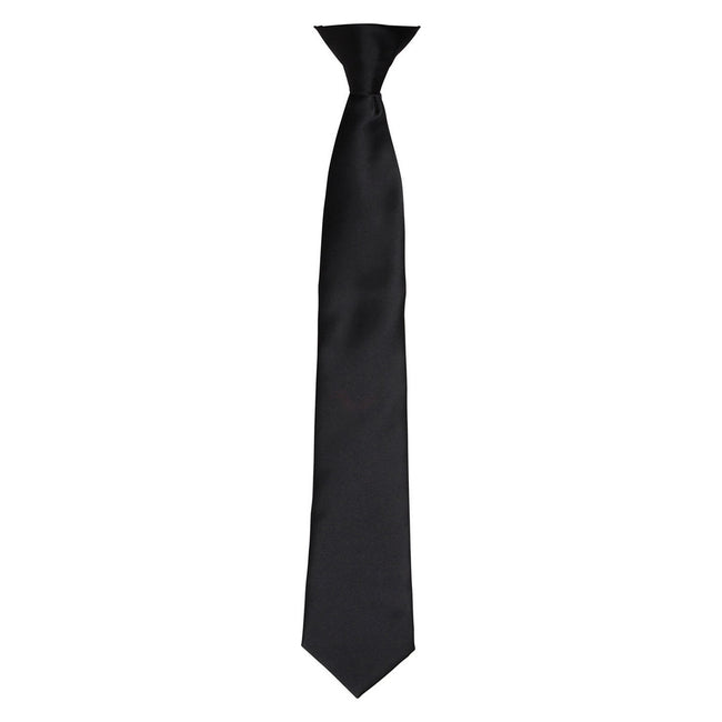 Black - Front - Premier Unisex Adult Satin Tie