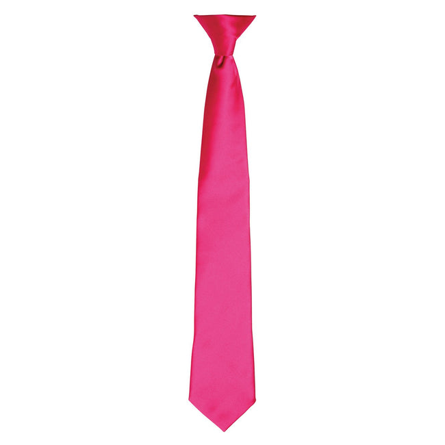 Hot Pink - Front - Premier Unisex Adult Satin Tie