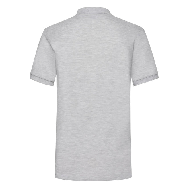 Heather Grey - Back - Fruit of the Loom Mens Heather Polo Shirt