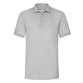 Heather Grey - Front - Fruit of the Loom Mens Heather Polo Shirt