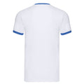 White-Royal Blue - Back - Fruit of the Loom Mens Contrast Ringer T-Shirt
