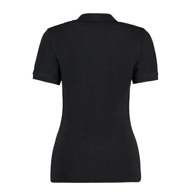 Black - Back - Kustom Kit Womens-Ladies Sophia Comfortec V Neck Polo Shirt