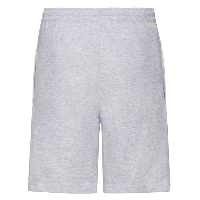 Heather Grey - Back - Fruit of the Loom Mens Lightweight Shorts