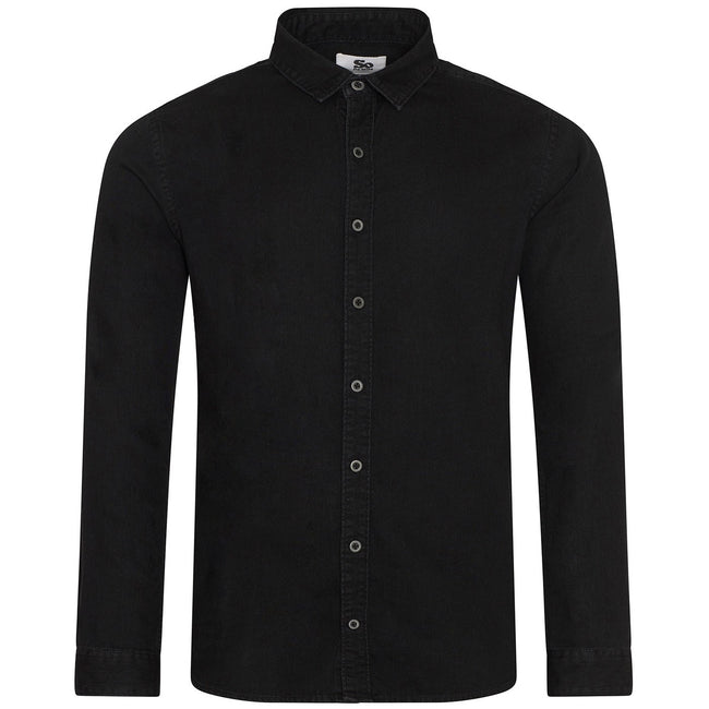 Black - Front - So Denim Mens Jack Denim Shirt