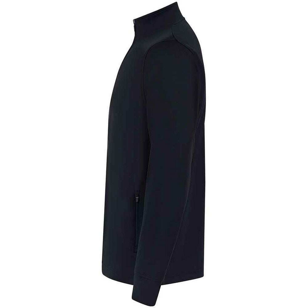 Navy - Side - Finden & Hales Mens Quarter Zip Tracksuit Top