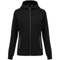 Black - Front - Proact Womens-Ladies Performance Hooded Jacket