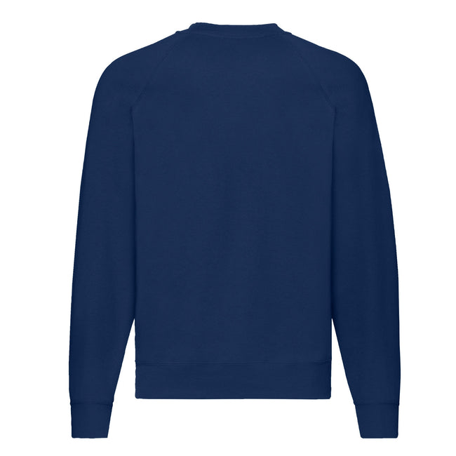 Navy - Back - Fruit Of The Loom Mens Classic Raglan Sweatshirt