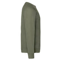 Classic Olive - Side - Fruit Of The Loom Mens Classic Raglan Sweatshirt